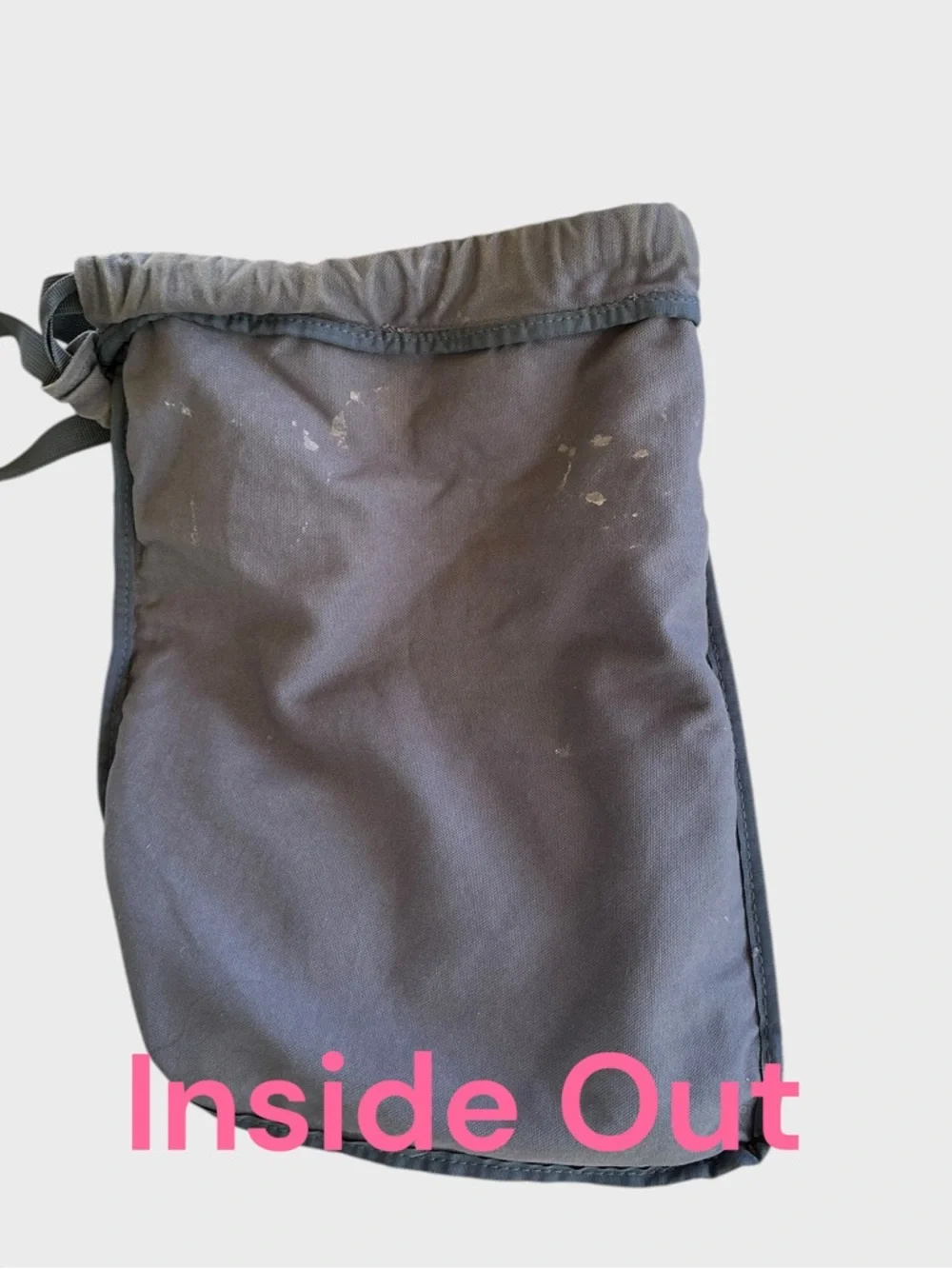 Disney World Backpack Distressed Denim Grey Drawstring Vintage Style Bag